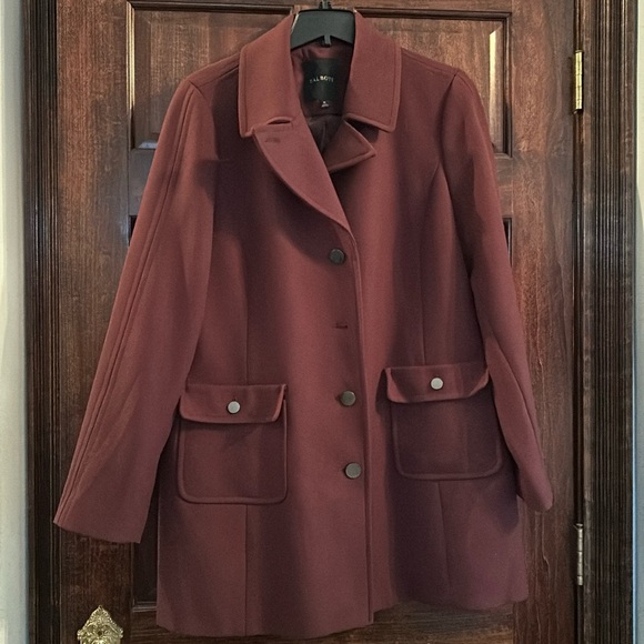 Talbots Maroon Winter Jacket Size 16 See Description - Picture 1 of 7
